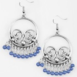 Antiqued silver beaded earrings Paparazzi